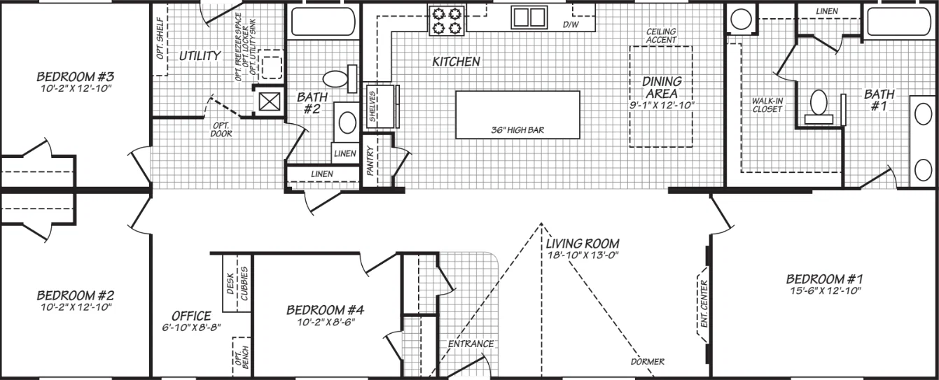The rapids (28664e) floor plan home features